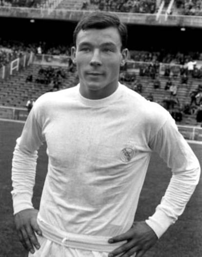 Pedro de Felipe, jugador del Real Madrid, en 1967.