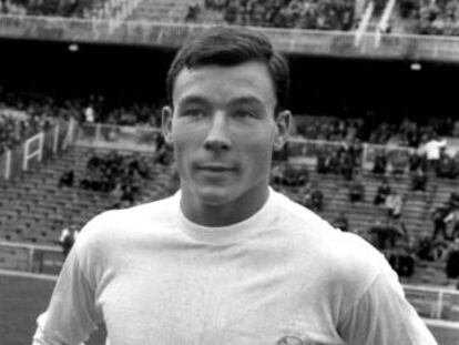 Pedro de Felipe, jugador del Real Madrid, en 1967.