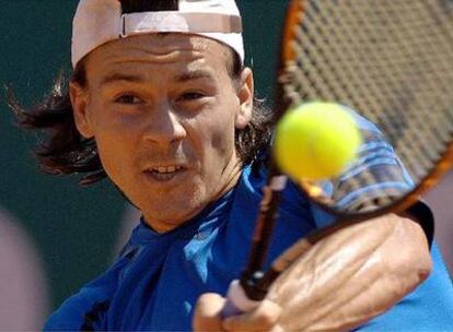 Guillermo Coria, en el partido contra Nadal en Montecarlo
