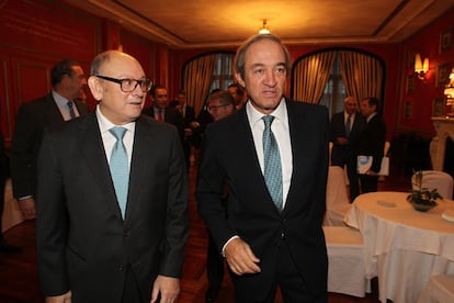 Mariano Rabadán, presidente de Inverco y Claudio Boada, presidente de Abantia Ticsa