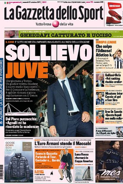Portada de hoy de 'La Gazzetta dello Sport'.