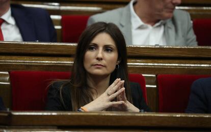 La líder de Ciudadanos en Cataluña, Lorena Roldán, el pasado miércoles en el Parlament.