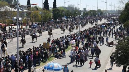 Festejos de la 72 Peregrinación Gaucha en Luján, el año pasado.