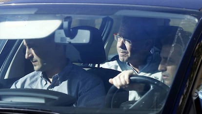 Madrid Francisco Granados en un coche de la Guardia Civil.