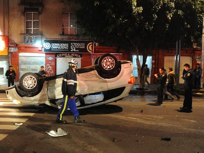 Accidente automovil&iacute;stico en la Ciudad de M&eacute;xico.