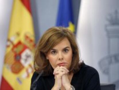 La vicepresidenta del Gobierno, Soraya S&aacute;enz de Santamar&iacute;a