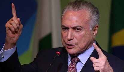 Presidente Michel Temer em evento em Brasília.