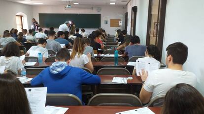 Examen de selectividad en Castilla-La Mancha.