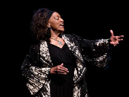 Jessye Norman, durante una actuación el 6 de mayo de 2014 en el Gerald W. Lynch Theatre de Nueva York.