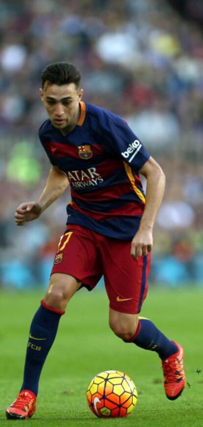 Munir, en el Barcelona-Villarreal. 