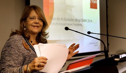 La presidenta de la CNMV, Elvira Rodríguez.