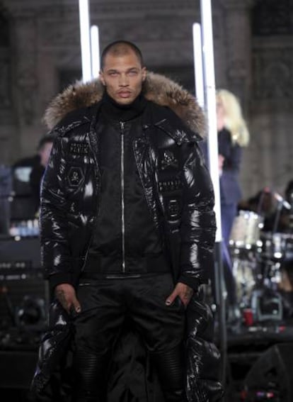 Jeremy Meeks, en el desfile de Philipp Plein de este lunes en Nueva York.