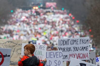 Imagen de los manifestantes en Washington
