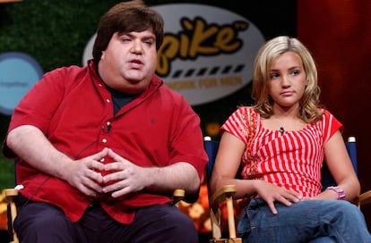 Dan Schneider and Jamie Lynn Spears at a 2004 MTV event in Los Angeles.