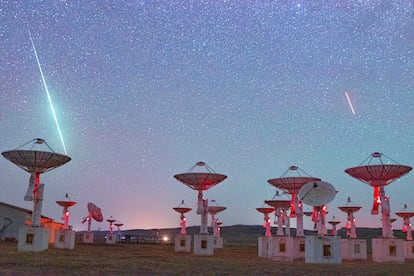 Las Líridas sobre el cielo de Xilingol (China), el 19 de abril de 2021.