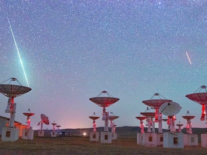 Las Líridas sobre el cielo de Xilingol (China), el 19 de abril de 2021.