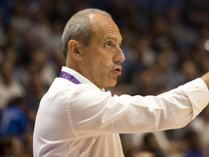 Ettore Messina, en un partido del Eurobasket