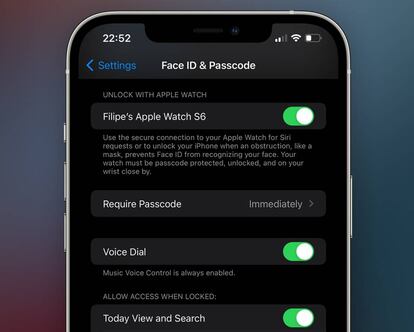 Nuevas funciones de Face ID.