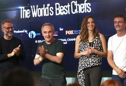 De izquierda a derecha, Massimo Bottura, Adrià, Katie Button y Andoni Luis Aduriz.