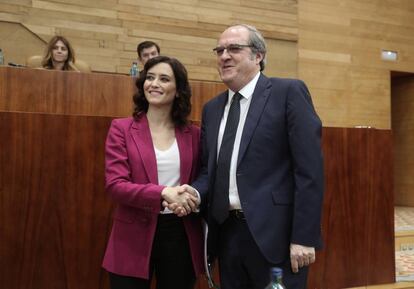 Isabel Díaz Ayuso y Ángel Gabilondo. 