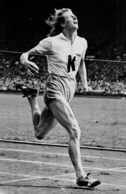 Fanny Blankers-Koen, que ganó cuatro oros en Londres 1948.