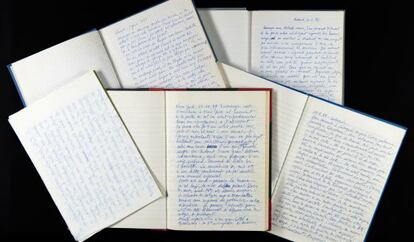 Libretas personales de R&agrave;fols-Casamada incluidas en el fondo que ha ingresado en la Biblioteca de Catalu&ntilde;a.