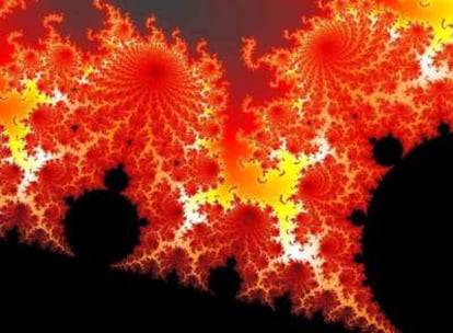 Representación de un objeto de geometría fractal, desarrollada por Benoit Mandelbrot.