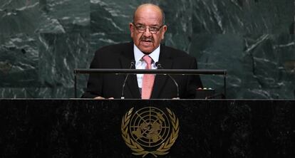 El Ministro de Asuntos Exteriores de Argelia, Abdelkader Messahel, en la ONU, en Nueva York, el pasado 22 de septiembre.