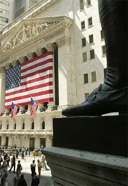 La Bolsa de Nueva York, en Wall Street.