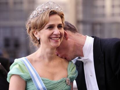 Princess Cristina and I&ntilde;aki Urdangarin at the wedding of Sweden&#039;s Crown Princess Victoria and Daniel Westling in 2010.