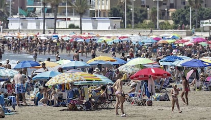 Imagen de la playa de Cullera (Valencia).