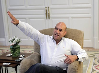 Salim Ismail, durante un momento de la entrevista.