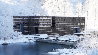 Biblioteca china.Cuando el arquitecto Li Xiadong visitó el solar donde debía construir la biblioteca Liyuan, a las afueras de Pekín, se fijó en los troncos apilados en los jardines de las casas. Su edificio de madera está cubierto por una fachada de ramas y troncos que dejan pasar el sol y crean una atmósfera de paz.