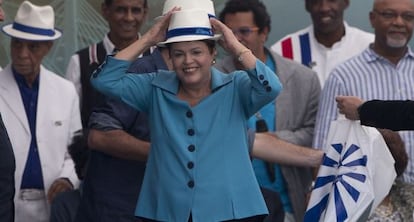 La presidenta Dilma Rousseff el domingo en Río