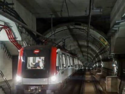 La línea 9 del metro de Barcelona en su zona sur, desde Zona Universitaria hasta el aeropuerto.