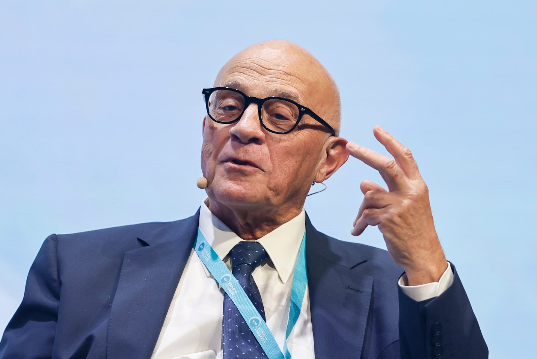 Josep Oliu, presidente de Banco Sabadell, este martes en el WIP, en Barcelona.