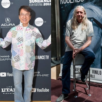 <p>Sí, puede que el actor de acción Jackie Chan tenga la ventaja de su origen chino (se considera que los chinos notan menos los signos externos de la edad al tener su piel menos pigmentación y estar menos expuestos al sol por costumbres culturales). Sin embargo, <a href="https://elpais.com/elpais/2018/12/11/icon/1544535796_372122.html" target="_blank">Rosendo Mercado</a> siempre podrá presumir de <em>pelazo</em>. Pese a todo, al verlos juntos resulta difícil creer que el intérprete y el roquero hayan nacido con un mes y medio de diferencia.</p>