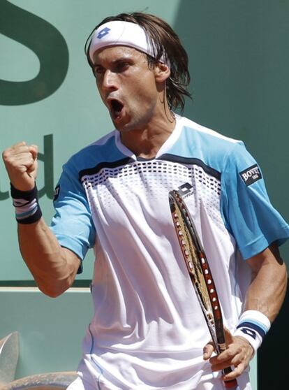 David Ferrer, en su partido frente a Benneteau,