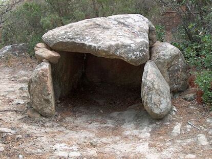 El dolmen conegut com la &#039;cabana del moro&#039;.