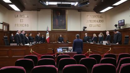 El pleno de la Suprema Corte de Justicia de la Nación, encabezado por la ministra Norma Piña, en abril de 2024.