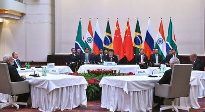 O presidente brasileiro, Michel Temer, também participou de um encontro com os líderes dos Brics, grupo que além do Brasil reúne a Rússia (presidente Vladimir Putin), Índia (primeiro-ministro Narendra Modi), China (presidente Xi Jinping) e África do Sul (Jacob Zuma). 