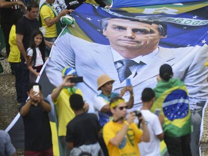 Seguidores de Bolsonaro, en Brasilia.