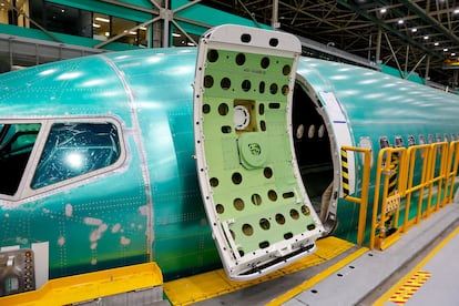 Montaje de un Boeing 737 Max en la planta de la compañía en Renton (Washington).