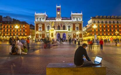 La plaza Mayor de Valladolid.