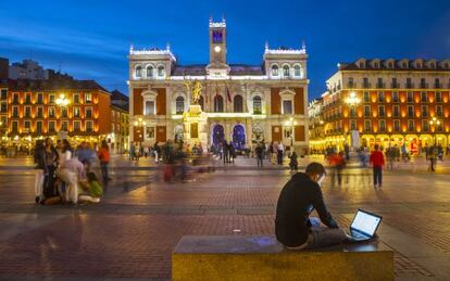 La plaza Mayor de Valladolid. 