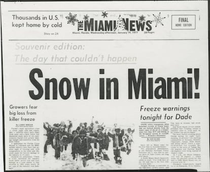 Portada del Miami News el 19 de enero de 1977.