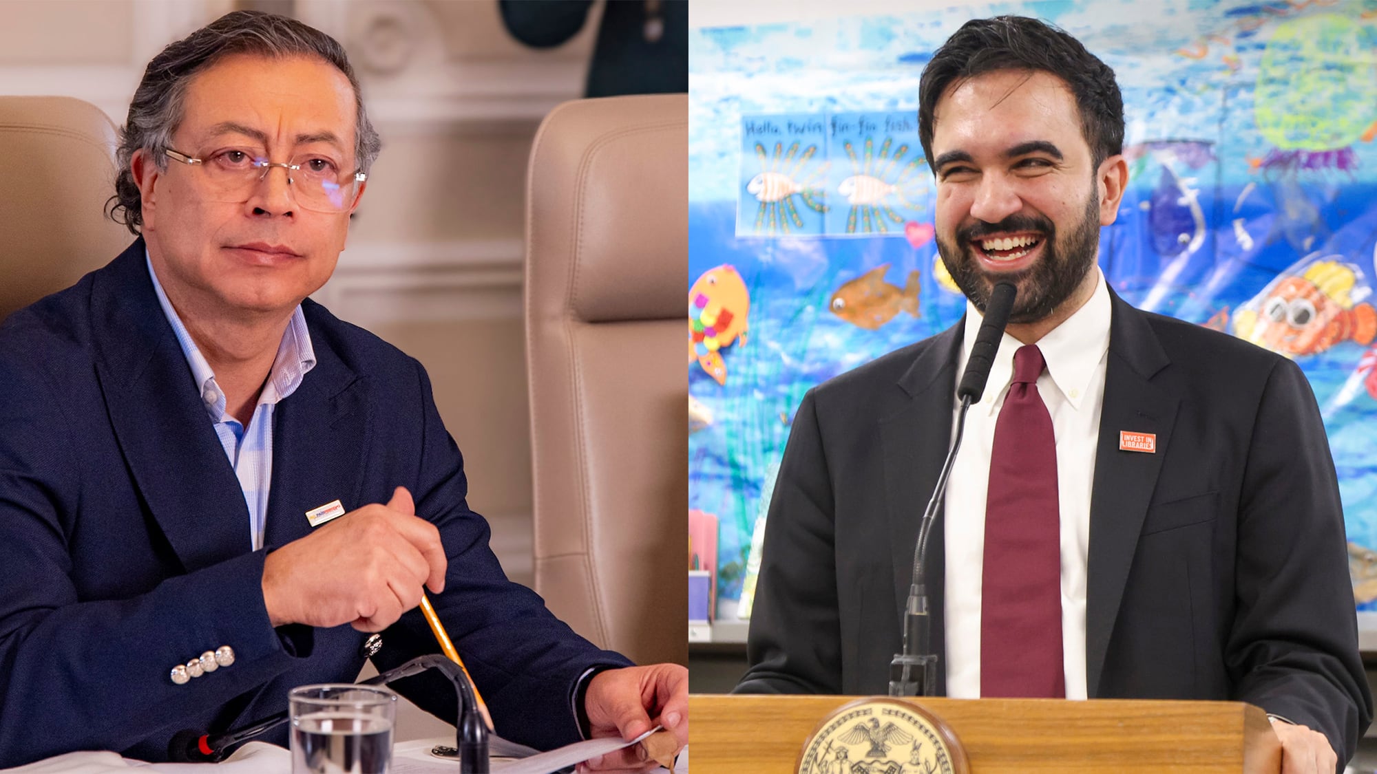 Gustavo Petro y Zohran Mamdani.