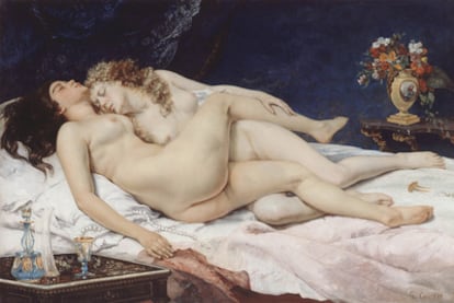 <i>El sueño</i> (1866), de Gustave Courbet.