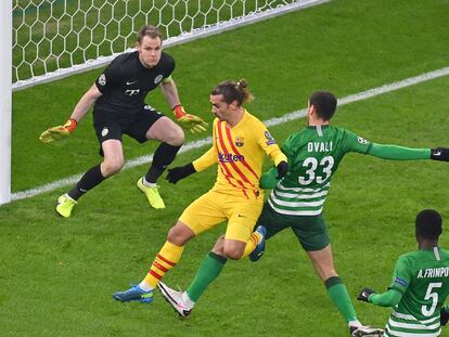 Griezmann marca el primer gol.