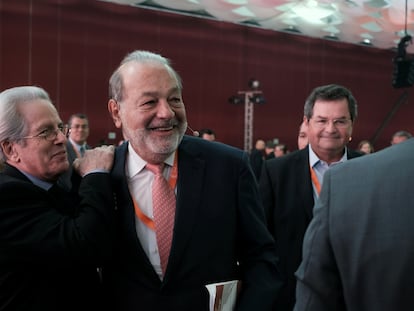 Carlos Slim durante una convención empresarial en San Luis Potosí (México), el 23 de octubre de 2017.